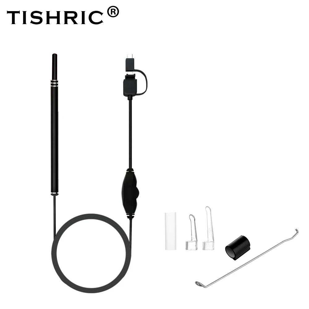 TISHRIC USB 3in1 Endoskopą Vaizdo Earpick Borescope Tikrinimo Kamera Endoskopą Fotoaparatą, Mobilųjį Endoskopą, skirta 
