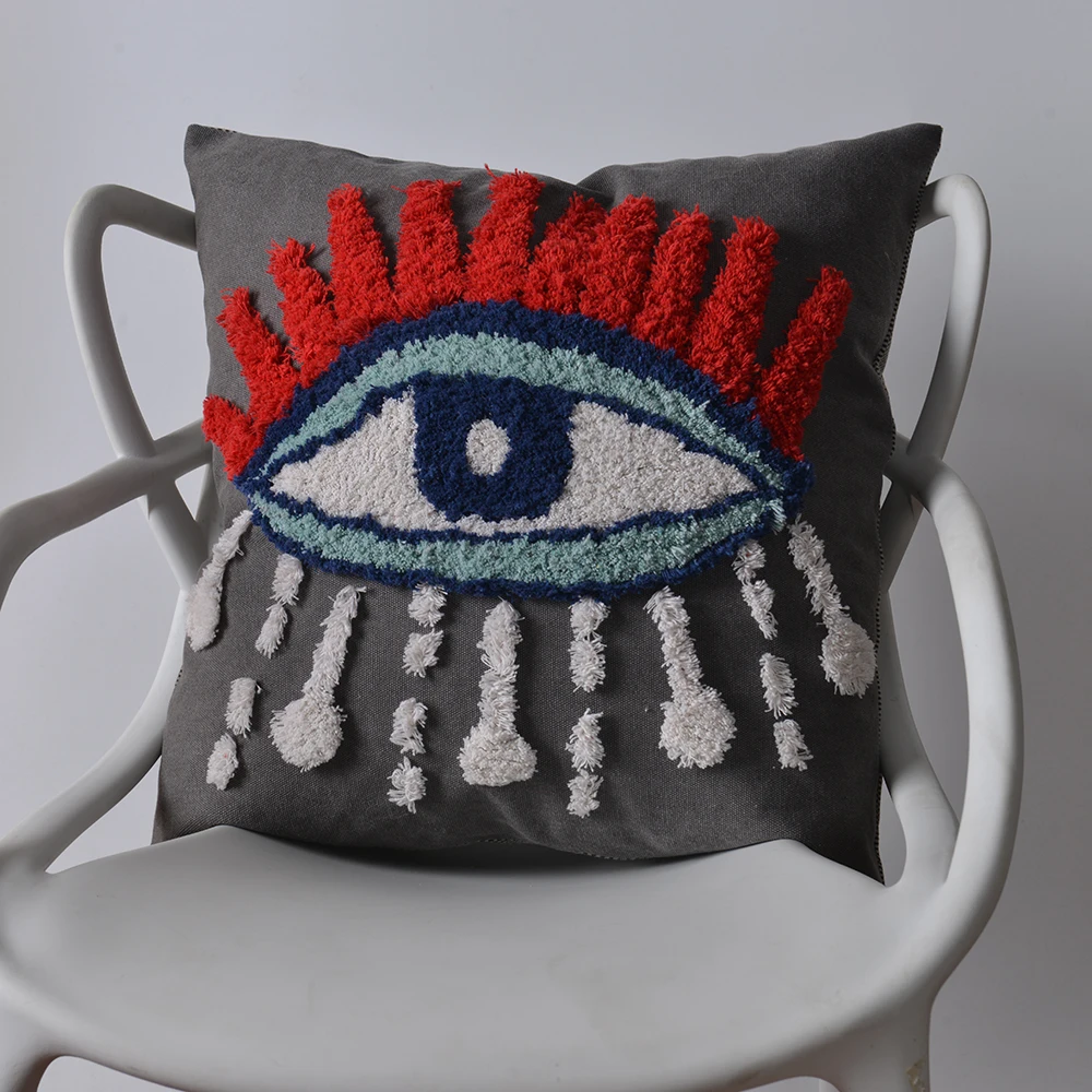 Indijos Bohemijos boho big eye pagalvėlė padengti Marokas apdailos pagalvę padengti 45X45cm mesti pagalvę namų dekoro priedai