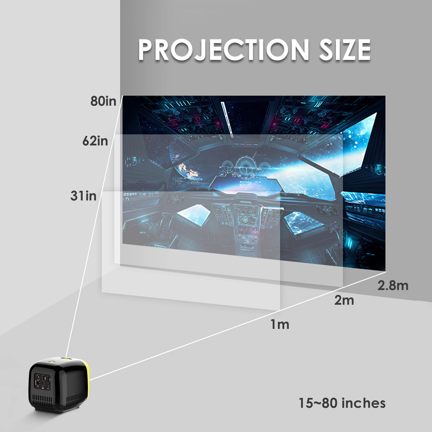 L1 Super MINI Projektorius-Nuotolinio valdymo Full HD Filmuotos medžiagos Peržiūros Projektorius 1080P Namų Kino sistemos HDMI, USB Media Žaidimas Projektorius