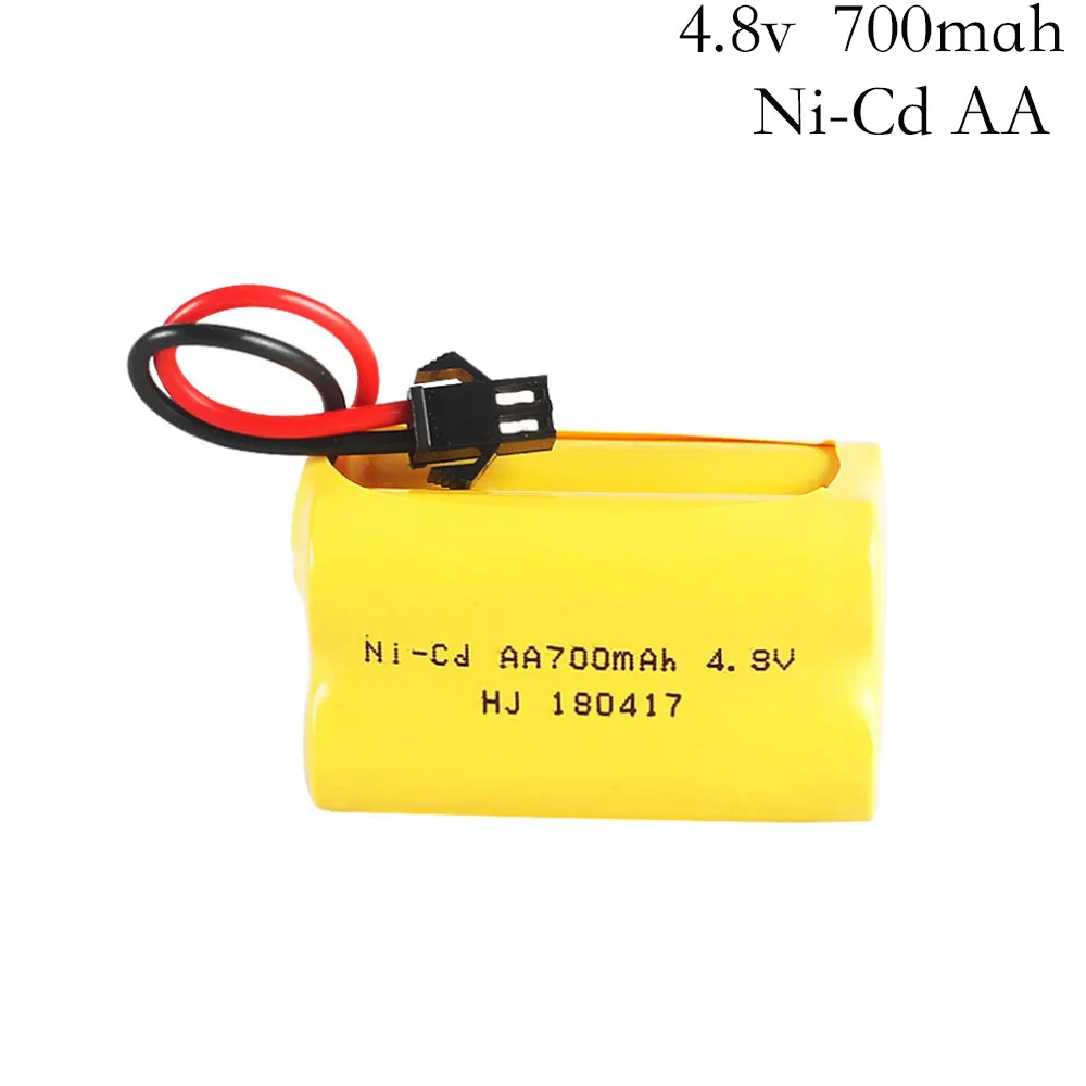 4.8 v 700mah Įkraunamos Ni-Cd AA 4.8 v bateria 4.8 v nicd ni-cd baterija 4.8 v 700mah RC valtis modelio automobilių žaislas 1pcs 4.8 V 700