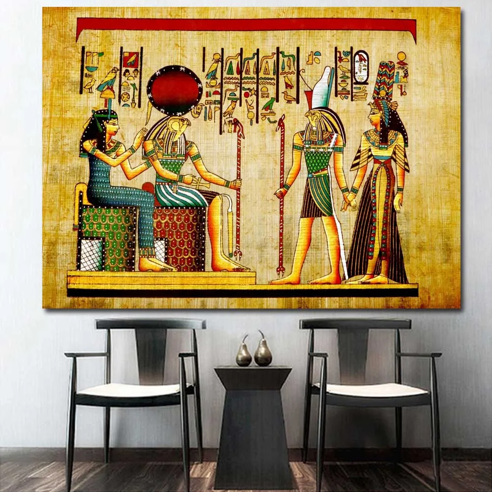 Egipto Papirusas Faraonas Pobūdžio Sienos Meno Dažai Sienų Dekoras Drobė Spausdina Drobė Meno Plakatas Naftos Paveikslų Kambarį be Rėmelio