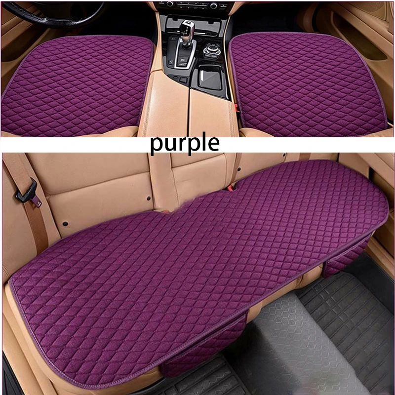 Automobilių sėdynės padengti keturis sezonus prieš ir po deimanto formos pagalvėlių, lino kvėpuojantis apsaugos padas auto dalys universalus dydis