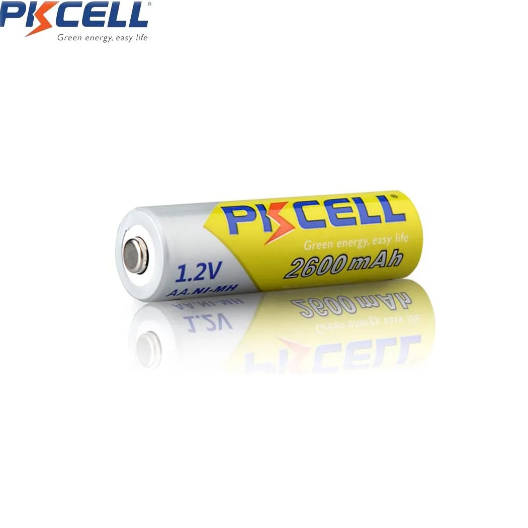 24Pcs PKCELL AA 2600Mah 1.2 V 2A Ni-Mh aa Įkraunamas Baterijas AA Bateria Baterias Realias galimybes + 6pcs Bateriją Laikykite Atveju Dėžės