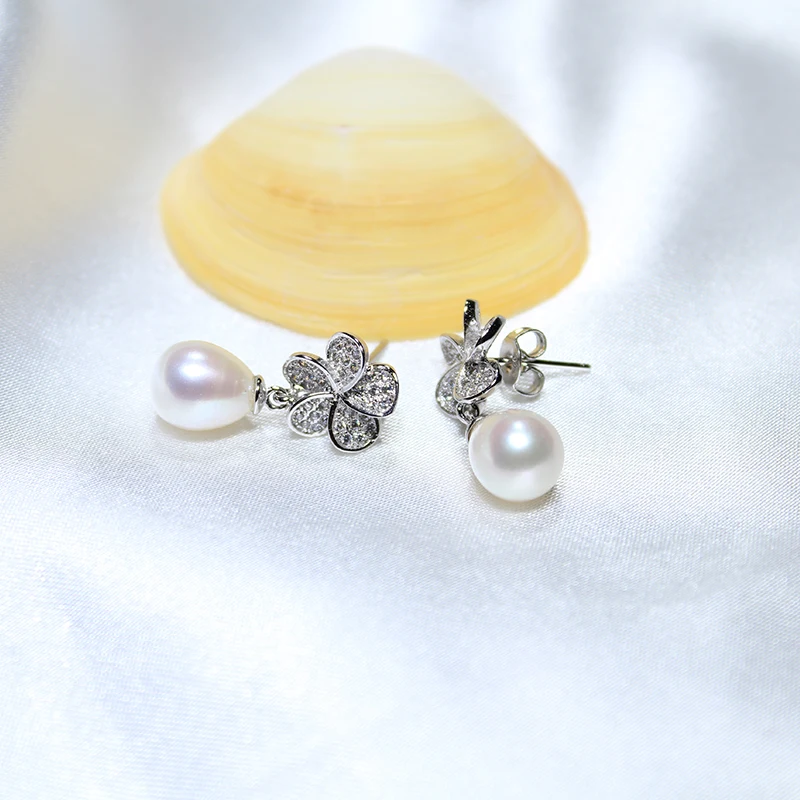 YIKALAISI 925 sterlingas sidabro papuošalai natūralių gėlavandenių perlų papuošalai auskarai moterims originali vestuvių dovana