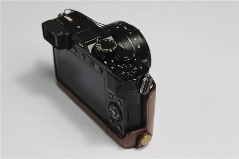 Skaitmeninis Fotoaparatas Pu Oda Atveju Apačioje Atidarymo Versiją Apsaugos Pusę Kūno Padengti Bazė 