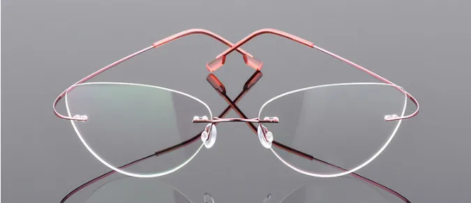 Katės akies moterų Titano Lydinio Taškus trumparegystė akinius Trumparegis Akinių recepto akinius rožinė -0.50 -0.75 -1.25 į -6.00