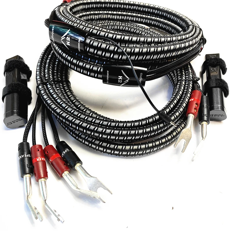 K2 garsiakalbio kabelis nemokamai atnaujinti NAUJŲ 72V DBS sidabro Bananų arba kastuvu plug pora bi-wire arba vieno laido