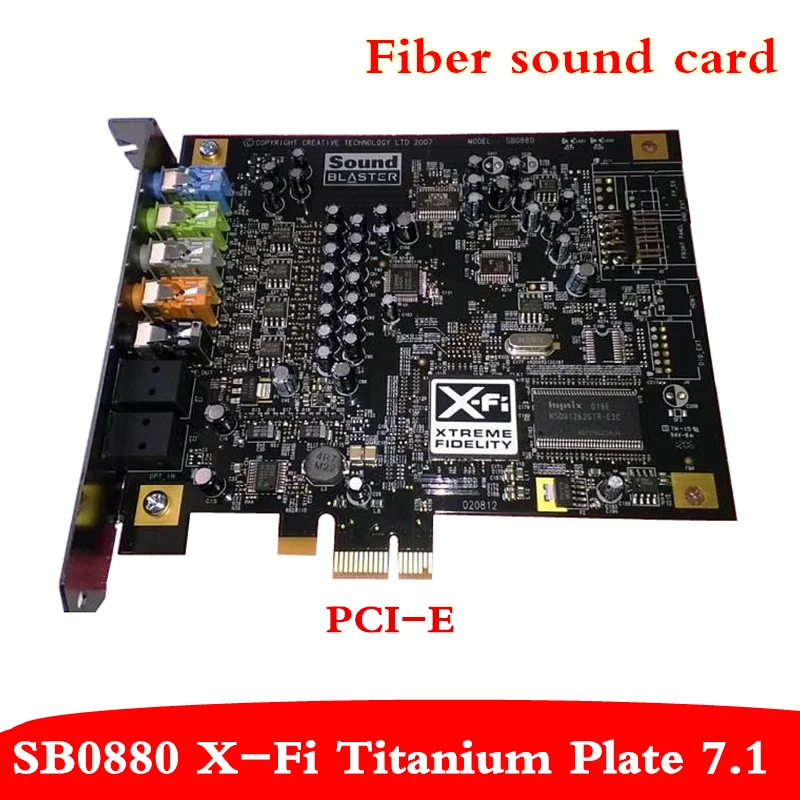 Originalus 7.1 Garso plokštė Creative SB0880 X-Fi Titanium PCI-E 7.1 Žaidimas Pluošto Garso plokšte SB0460 Super