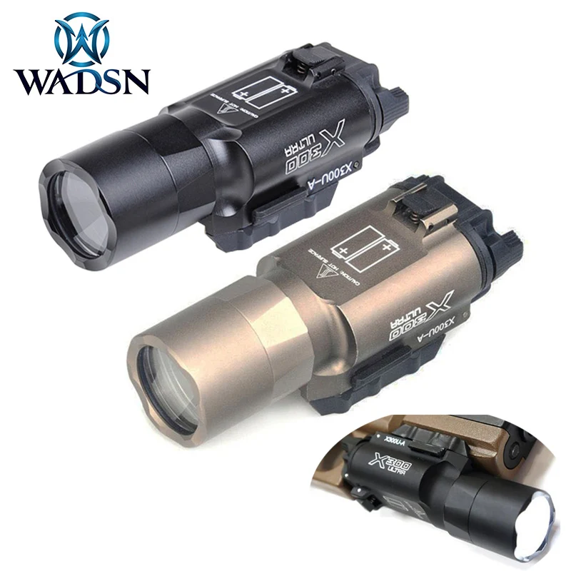 WADSN Surefir X300 Ultra Taktinis Ginklas Žibintuvėlis Pistoletas lanterna X300U 510lumens Medžioklės Scoutlight Tinka 20mm Picatinny Rail