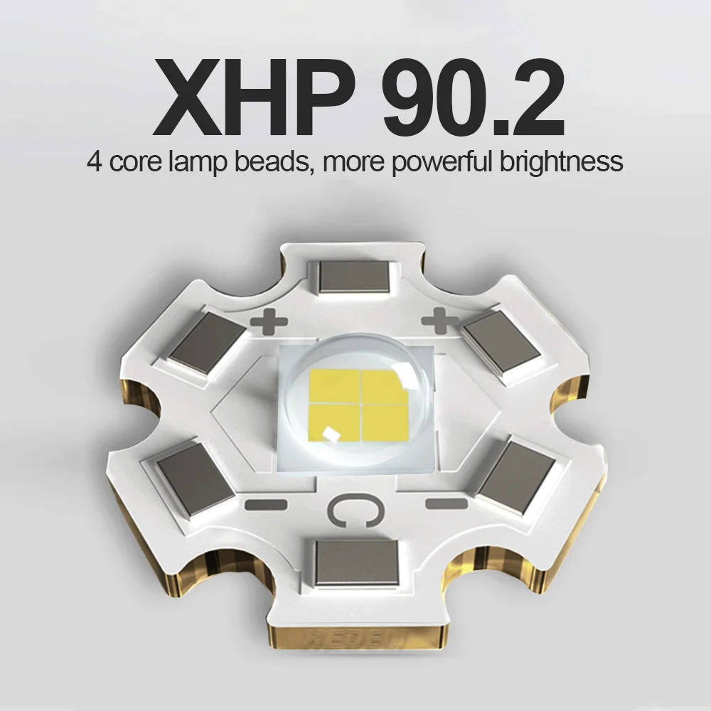 350000cd XHP90.2 labiausiai galingas led žibintuvėlis usb Zoom Taktinis žibintuvėlis xhp50 18650 arba 26650 Įkrovimo baterija (akumuliatorius xhp90 vertus šviesos