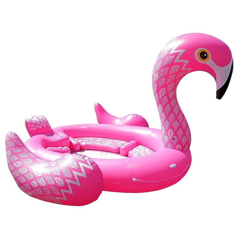 6 Asmuo Milžinišką Pripučiamą Flamingo Baseinas Plūdės Plaukimo Sala Povas Plūduriuoja Valtis Suaugusiųjų Beach Party Vandens Žaislai Oro Čiužiniai