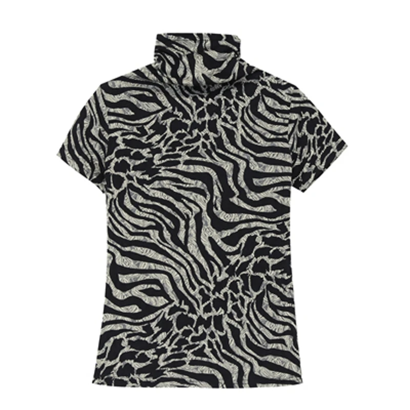 2020 m. Pavasarį, Vasarą Europos Drabužius T-shirt Mados Spausdinti Dot Zebra Moterų Pleuche Viršūnes Ropa Mujer Dugno Marškinėliai Tees T02307