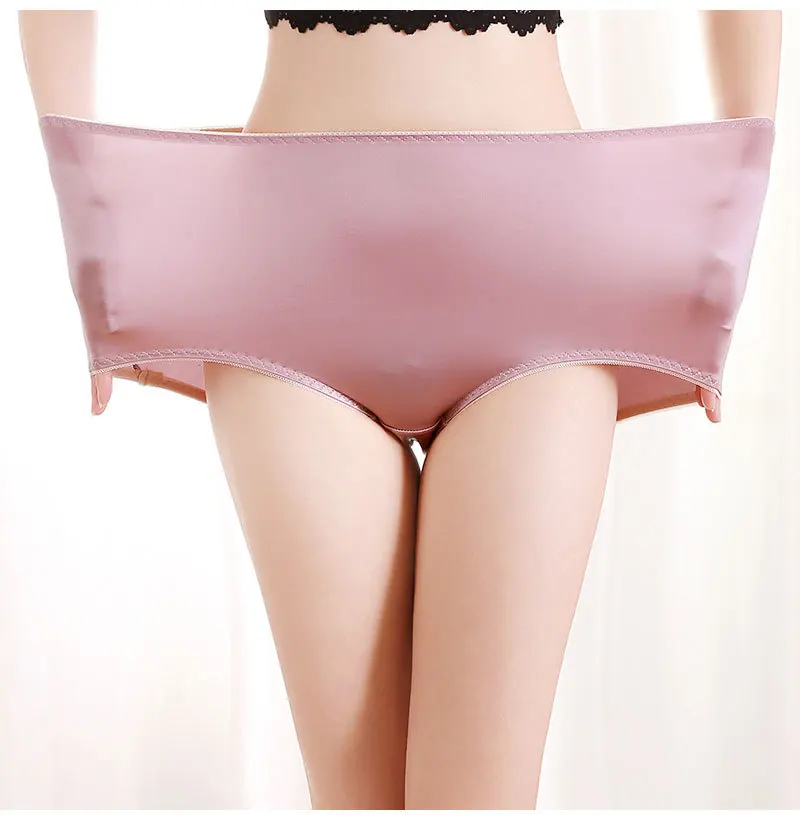 3Pcs/daug Aukštos kokybės Satino Minkšta ir Kvėpuojanti Seksualus Lingeries Underwears Moterų Kelnaitės Plius Dydis 5XL Moterų Kelnės