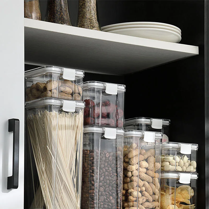 700/1300/1800ML Maisto Saugojimo Konteineris nustatyti, Plastikiniai Virtuvės Šaldytuvas Lauke Multigrain Bako Skaidrus Sandarios Skardinės