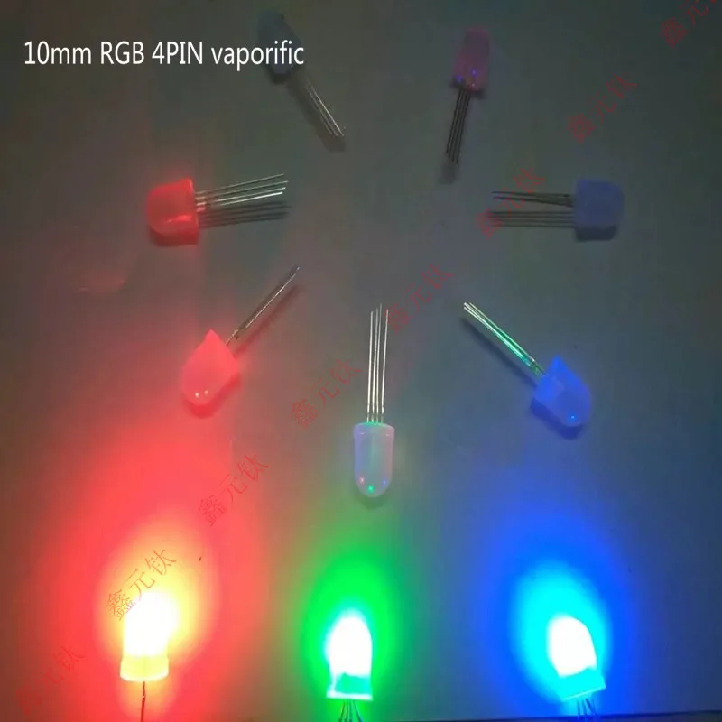 RGB 4PIN led apšvietimas karoliukai 4.8 mm 5mm 8mm 10mm Visas šviesas, lucency vaporific katodo anodo pabrėžti 100vnt/daug