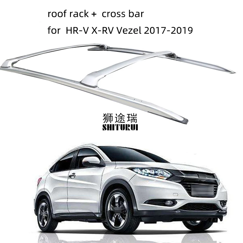Naujas atvykimo 4pcs stogo bagažinės stogo geležinkelių+kryžiaus baras Honda HR-V HRV X-RV Vezel 2017-2020,gali pakrovimo 96kg,sutankinti aliuminio lydinys