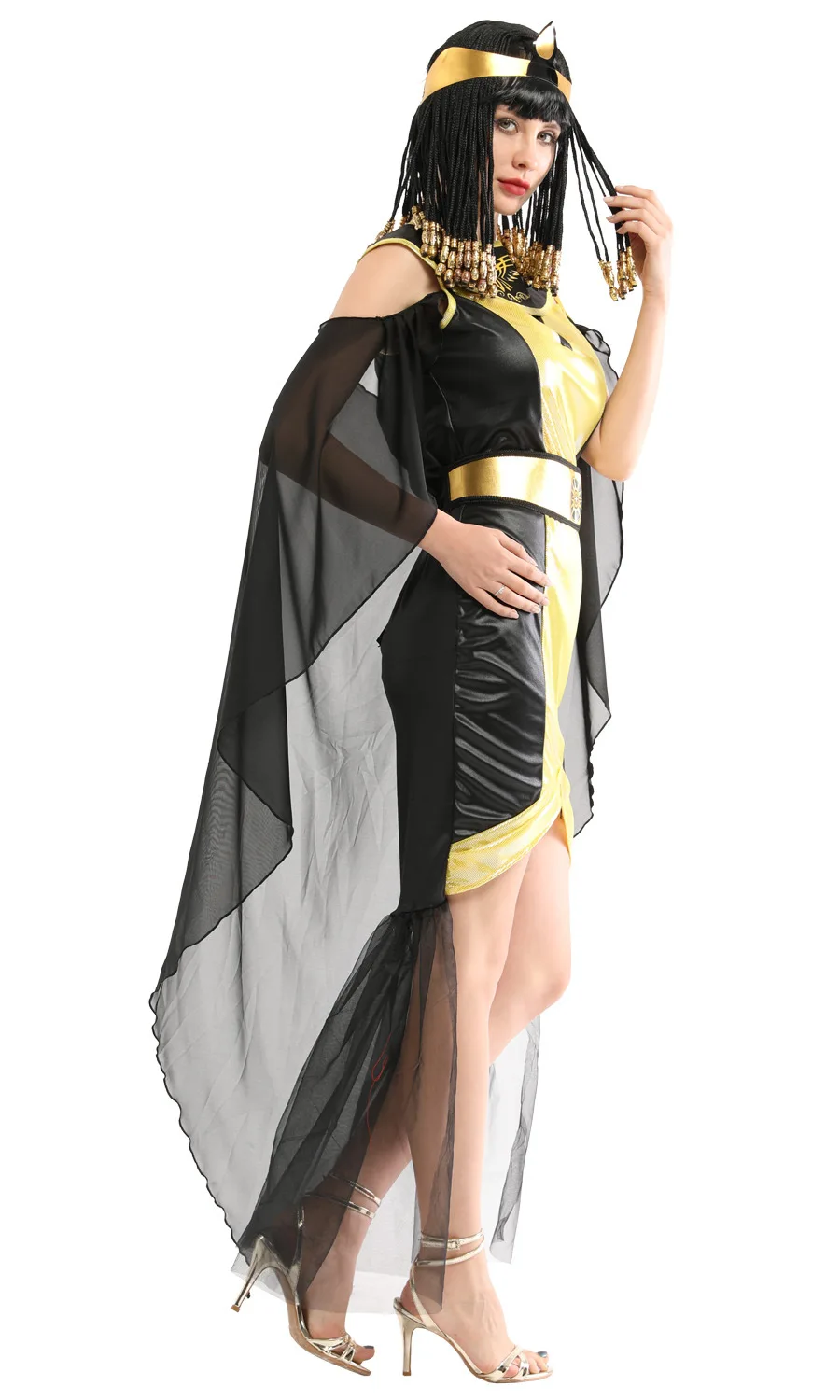 Seksualus Aukso Senovės Egipto Karalienė Dress Arabų Princesė Suknelės Karnavalas Cosplay Šalies Egipto Kleopatra 