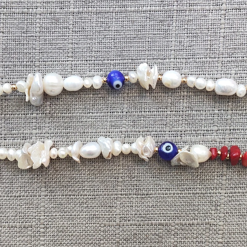 Baroko mada pearl trumpi karoliai rankų darbo natūralių gėlavandenių perlų zawalcowany papuošalai unikalūs mėlynos akys papuoštas žavesio choker
