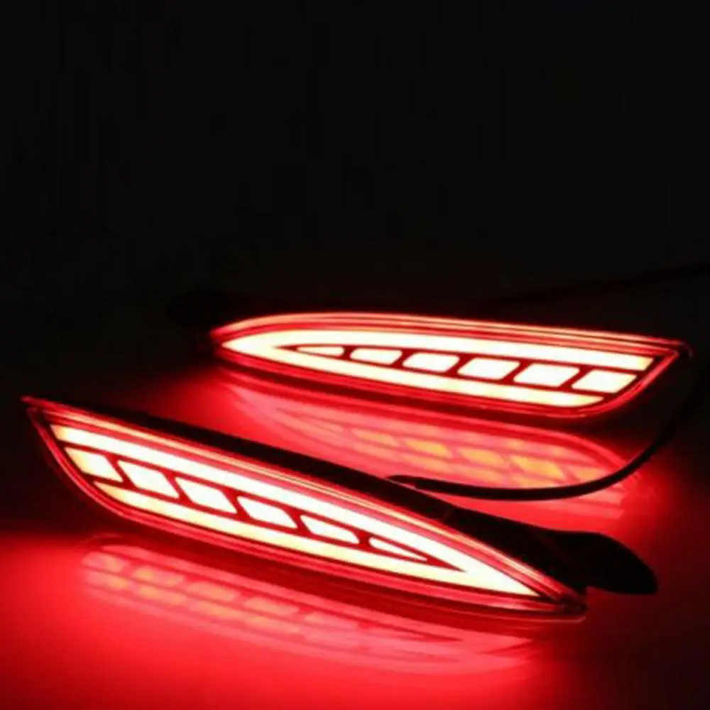 Automobilis Raudonas objektyvo Šviesos diodų (LED) Galinis Bamperis Atšvaitas, priešrūkinis Žibintas, Skirtas Audi 3 5 Mazda 6-2018 m.