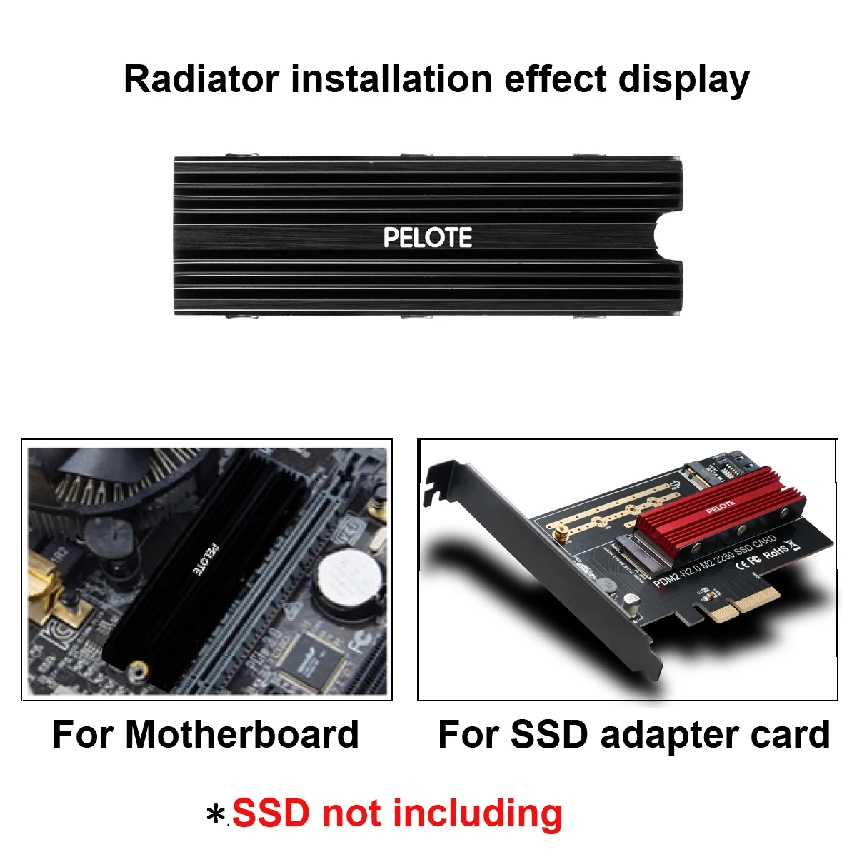 M. 2 NVME/NGFF SSD Heatsink Radiatoriaus Aušinimo Fin Aušintuvas su Silikono Šilumos Trinkelėmis, Dvipusis Šilumos Kriaukle