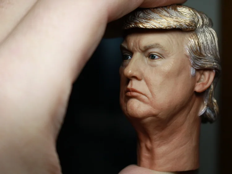 FUNTOYS 1/6 Masto Donald Trump Galvos Skulptūra, skirta 12inch Veiksmų Skaičius, 