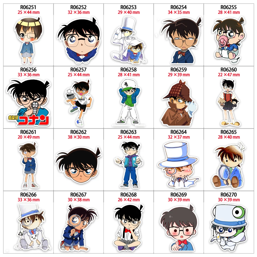 Japonų Animacinių filmų Detective Conan Modelis Atspausdintas 30pcs/daug Plokščių Dervos Flatback, 