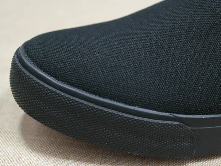 Drobė batai, vyriški batai, visas juodas atsitiktinis vientisos spalvos didelio dydžio zapatos de hombre, mens mokasīni, stambusis sportbačiai 2019