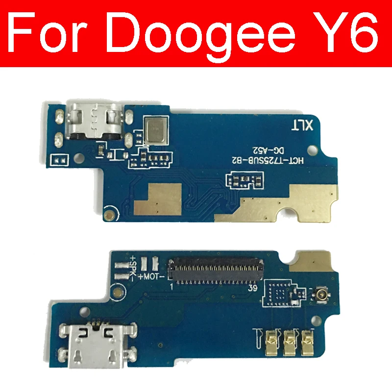 USB jungties Krovimo Doko Valdybos Doogee Y6 Įkroviklis, USB Jungtis Valdybos Flex Kabelis atsarginės Dalys