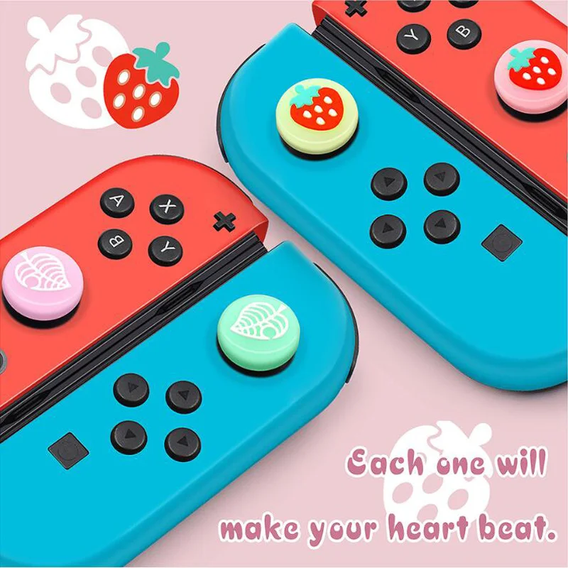 Mielas Nykščio Rankena Bžūp Nintendo Jungiklis Kreiptuką Atveju, Švyti Džiaugsmas-con Mygtuką Padengti Šviesos NR Valdytojas Thumbstick Atveju Accesory