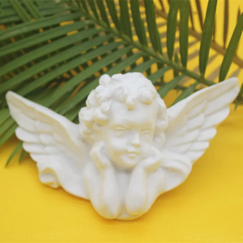 Stereo angelas muilo priėmimo silikono formos 3d gipso amatų molio formų Aromatinių Gipso Žaislas Priėmimo Pelėsių