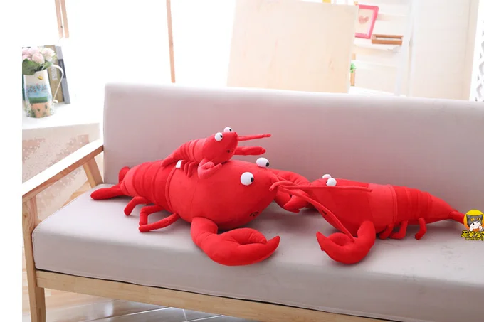 30-80cm Raudona Omarų Įdaryti Pliušinis Žaislas Didelis Omaras Pliušinis Lėlės, Imitavimo Gyvūnų Tikroviška Vėžių, Krevečių Lėlės Geros Kokybės