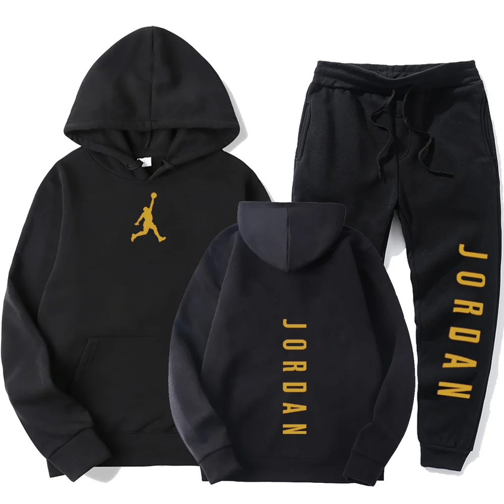 2020 vyrų rudens ir žiemos dviejų dalių hoodie + sweatpants medvilnės aukščiausios krepšinio sporto kostiumas gatvės hip-hop ' o drabužių