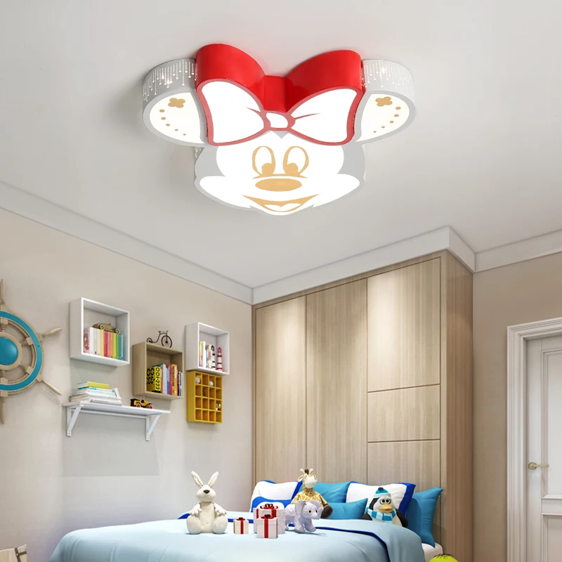 Mados LED animacinių filmų liustra, mielas vaikas miegamojo lubų lempa, Mickey darželio šviesos AC85-265V