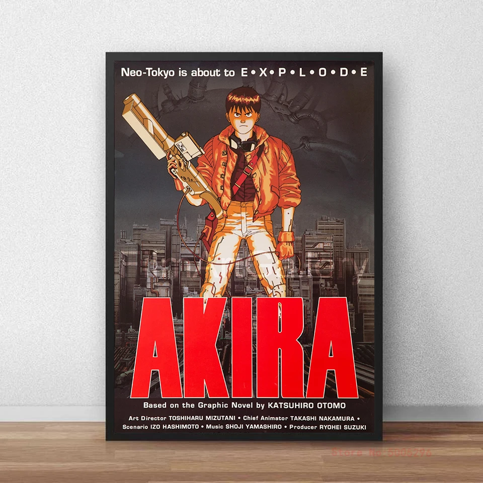 Akira Plakatas Klasikinis Japonų Anime Drobė Meno Tapybos Sienos Nuotraukas Kambarį Namų Dekoro