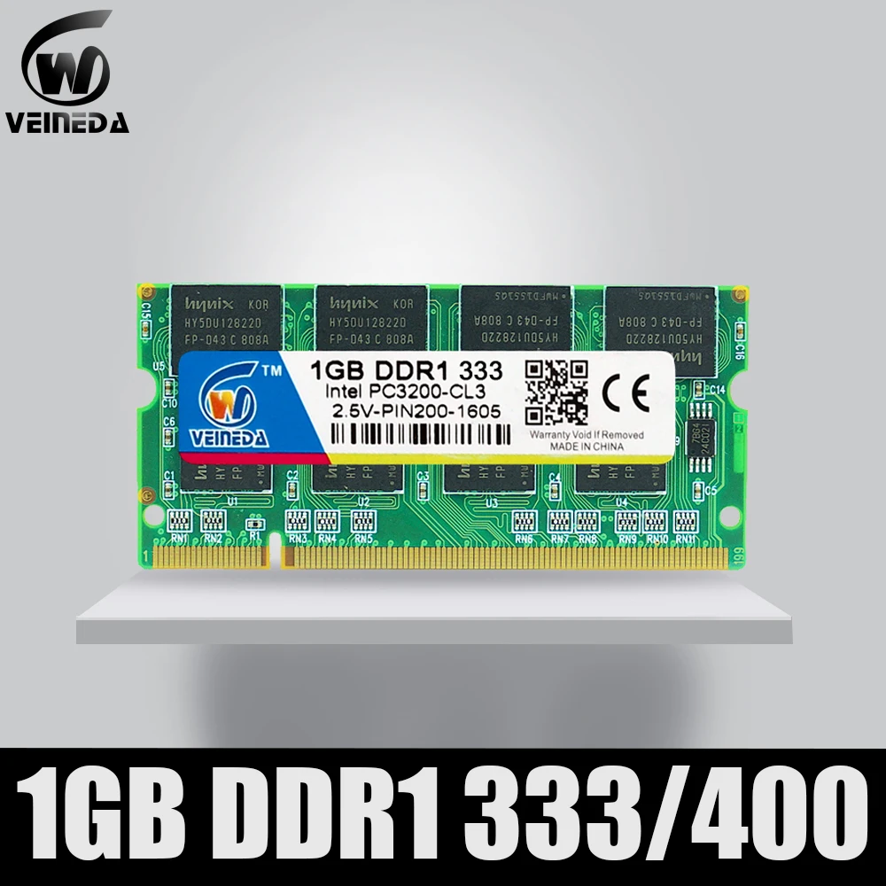 Sodimm DDR 1GB Kompiuterio Atmintyje PC Ram 1gb pc3200 ddr400 Suderinama pc2700 ddr Sodimm Atminties