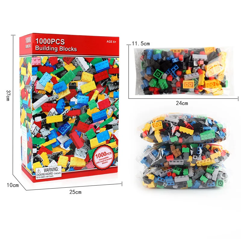 1000PCS Vaikų PASIDARYK pats Įvairių Birių Suderinama Lego Montavimas Statybinių Blokų Montavimas Dalelių Blokuoti Žaislai