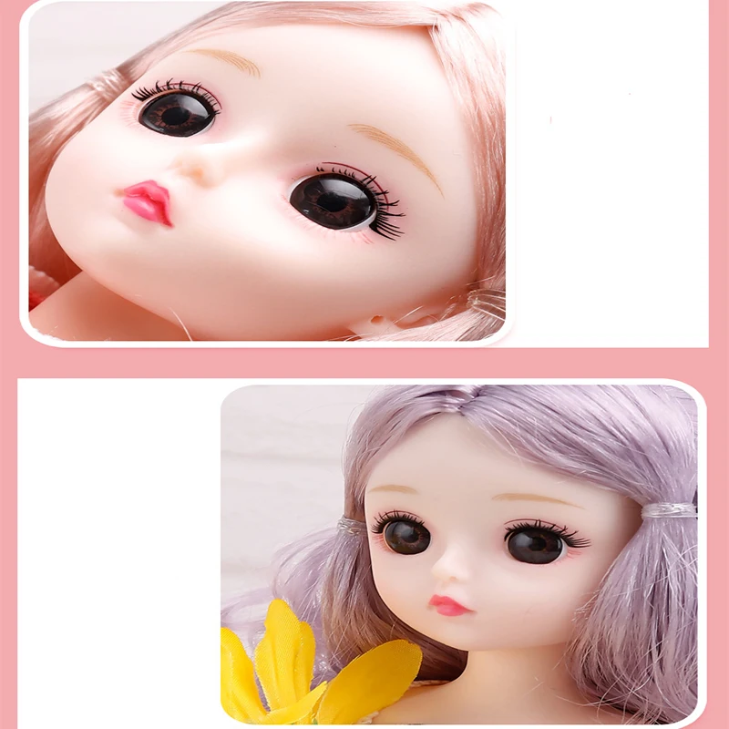 30cm Grožio BJD Doll Princesė Maža Mergaitė, Suknelė Lėlės 15 Kilnojamojo Sujungta Bjd Lėlės Rankų darbo Žaislai Padaryti Iki 