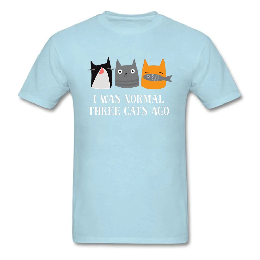 Funny Cat Tėvas T-marškinėliai Vyrams, Tamsiai Mėlynos T Shirts man Buvo Įprasta Tris Kates Prieš Juokingas Posakis Viršūnes & Tees Užsakymą Vyrų Kawaii Marškinėlius