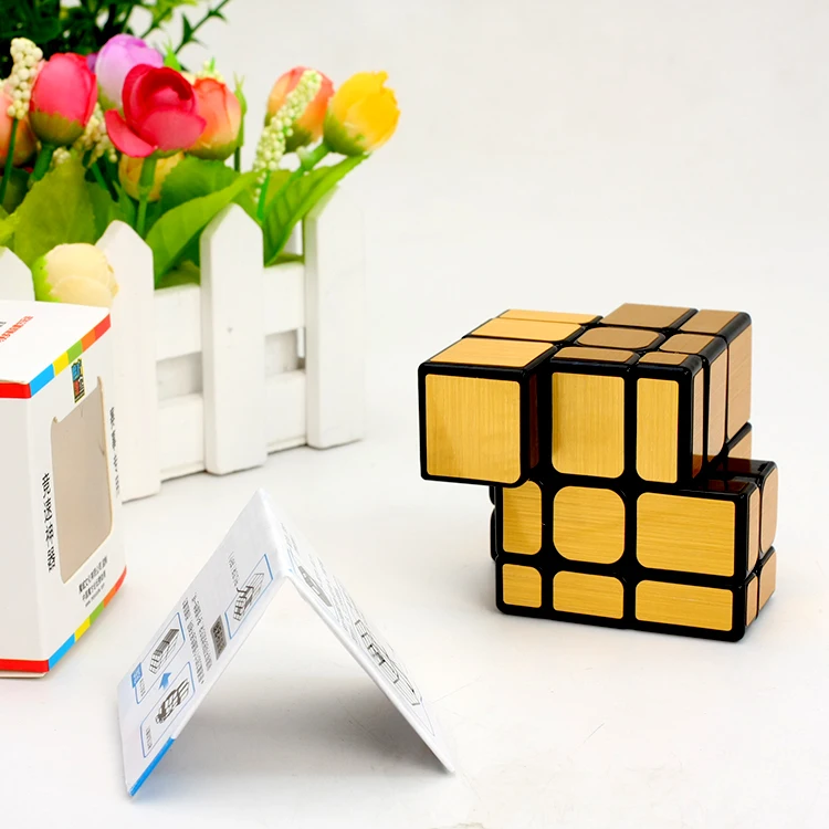 Moyu MoFangJiaoShi 3x3 Veidrodis S Magic Cube Puzzle Brain Kibinimas Šepečiu Lipdukas Švietimo Žaislai, Juoda Twisty Lašas Laivas