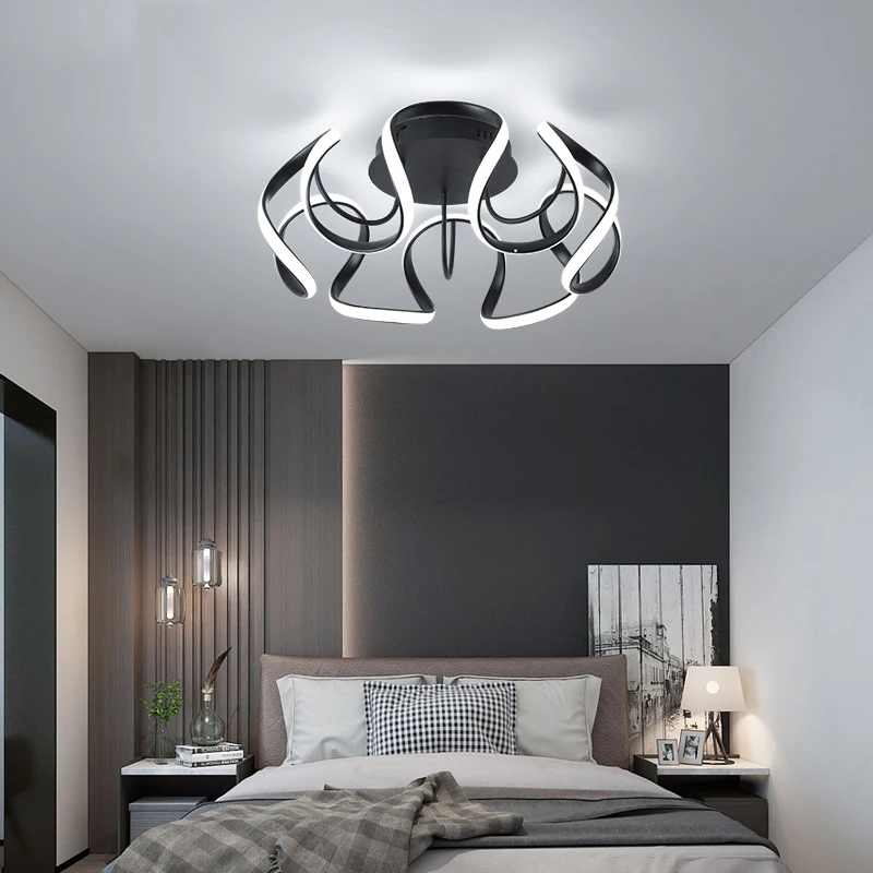 Naujas LED Lubų Liustra Balta/Juoda/Aukso Gyvenimo Kambario, Miegamasis Studyroom Kūrybinis Dizainas Patalpų Apšvietimas Šviestuvai AC90-260V