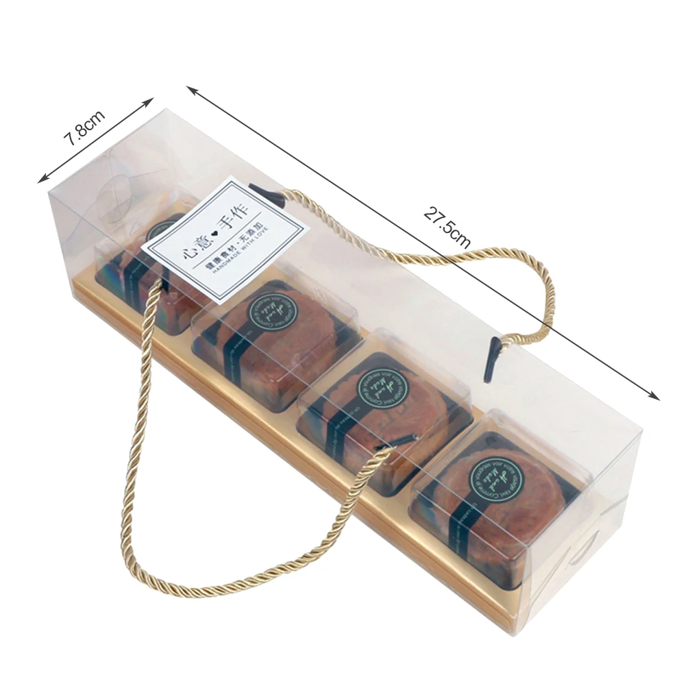 10vnt Plastiko Moon Cake Box Pakuotės Kiaušinio Trynys Trapumą Konteinerių Skaidrus, Pyragai, bandelės, Dekoratyviniai Priedai Kepimo Pakavimo Dėžutė Par