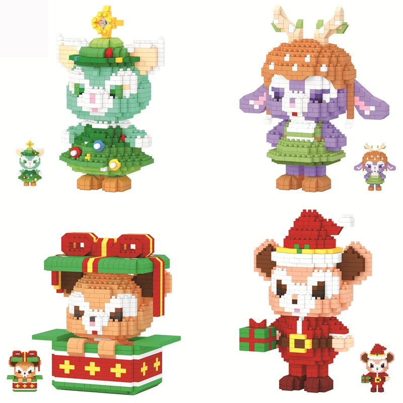 Mini Blokai Namas Žaislai, Kalėdų Senelio Modelis Micro Plytos, Statyba Akmenys Žaislas Vaikams, Vaikų Sniego Kalėdų Dovana