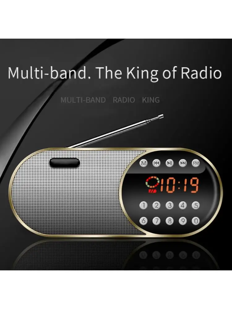 Fm Radijo Įkrovimo Walkman su Plug-in Kortelės Namų Led Skaitmeninis Ekranas Radijas