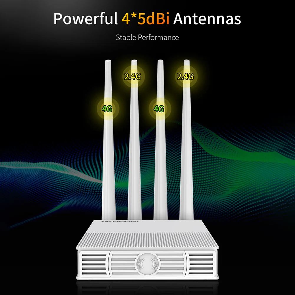 E3 4G LTE 2.4 GHz WiFi Router 4 Antenos SIM Kortelės Belaidžio Wifi Range Extender su 300Mbps Signalo Stiprintuvas Kartotuvų