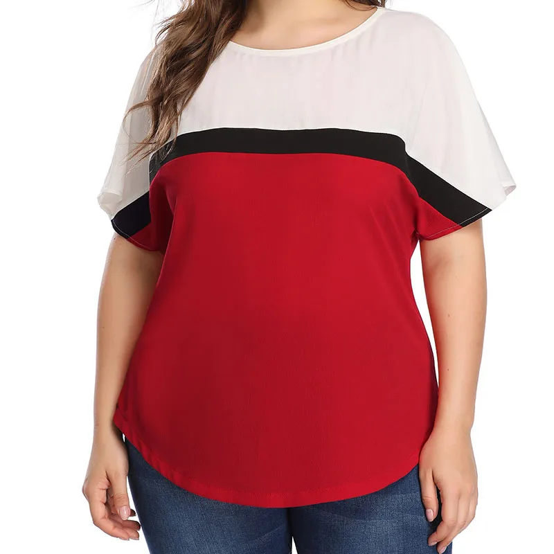 5XL Didelis dydis 2020 m. Naujas stiliaus Moteris trumpomis rankovėmis T-shirt Prarasti kratinys t shirts moterų plius dydis moterų drabužiai didelio dydžio viršūnės