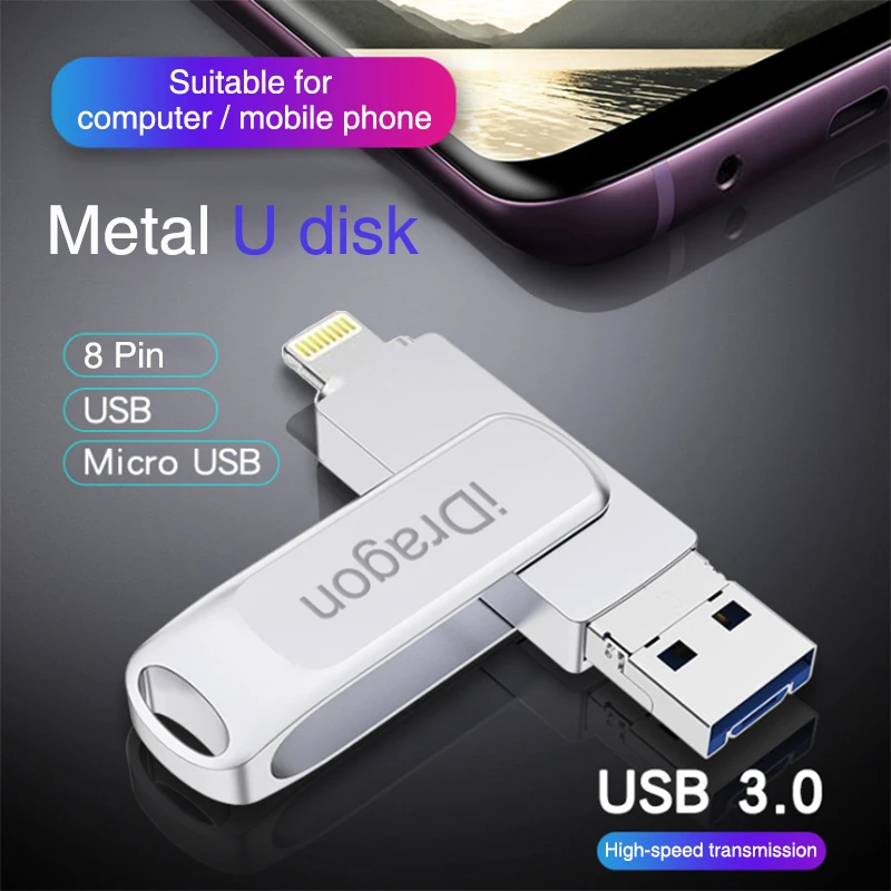 BaseQi IDragon USB3.0 Didelės Spartos Metalo USB 