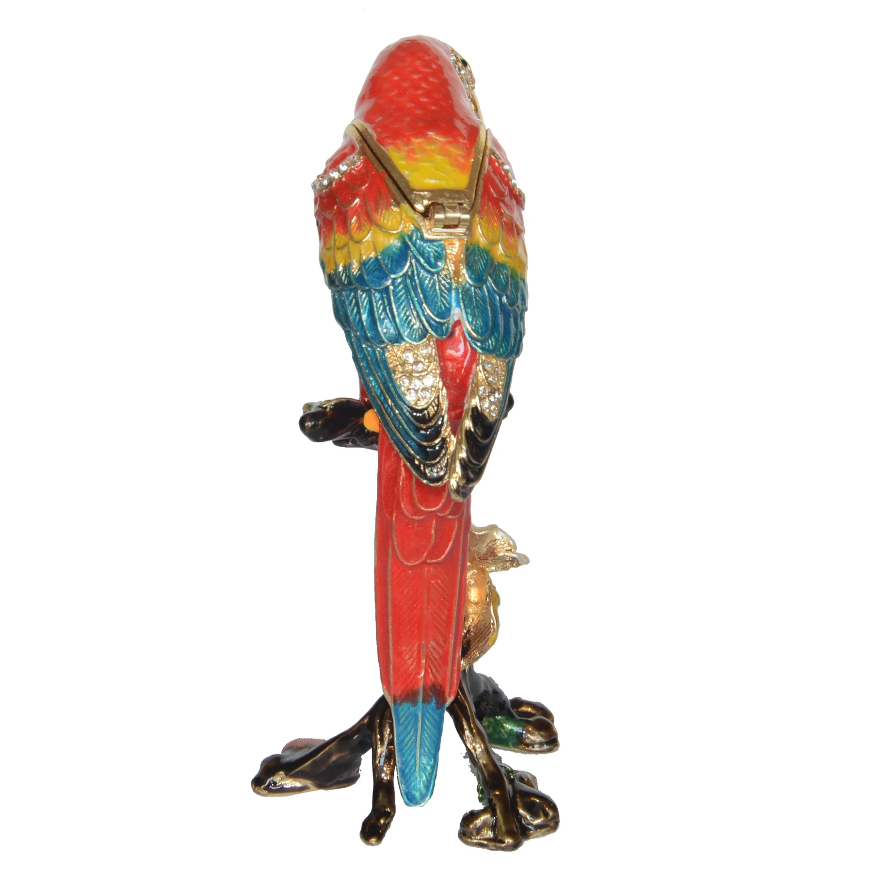 Macaw Papūga Pakabukas Lauke Emaliuotas Dangtis Papuošalų Dėžutė Alavo Ornamentais Dovanos Paukščių Statulėlės, Pratybos