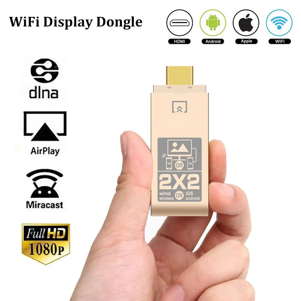 Karšto Spręsti Belaidžio WiFi Ekranas Dongle 2.4 GHz TV Stick Miracast Airplay, DLNA Adapteris, skirtas Išmaniųjų Telefonų ar Planšetinių kompiuterių, HDTV