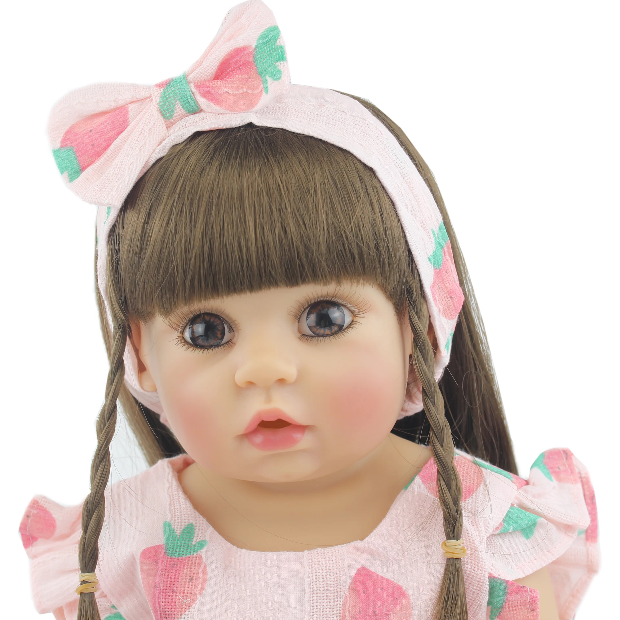 55cm Full Silikono Reborn Baby Doll Žaislas Vinilo Naujagimių ubierz Princesė Mergina Bebe Mados Gimtadienio Dovana Žaislo Pridedamame