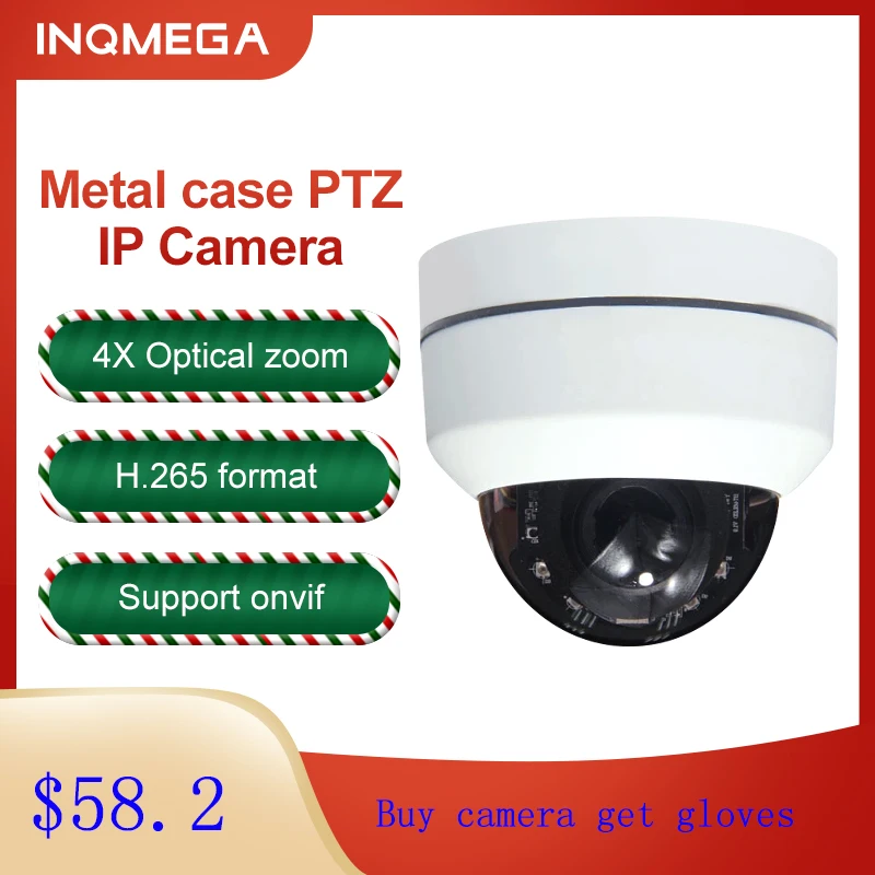 INQMEGA WI-fi IP Kamera ONVIF P2P Dieną Naktinio Matymo Saugumo Kameros PTZ 4X Optinis Priartinimas Speed Dome IP Kamera VAIZDO Kamera